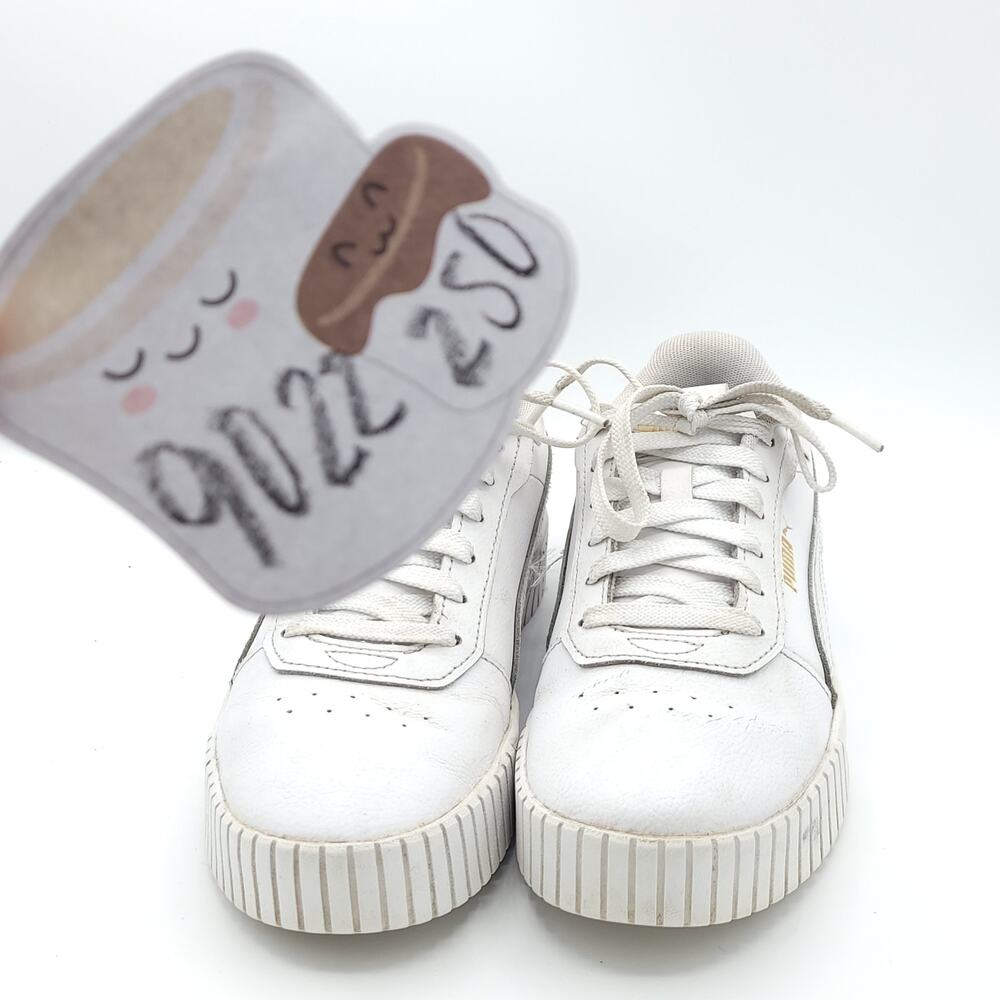 Puma carina 391732-01 white gold womens size 7.5 - Picture 9 of 10